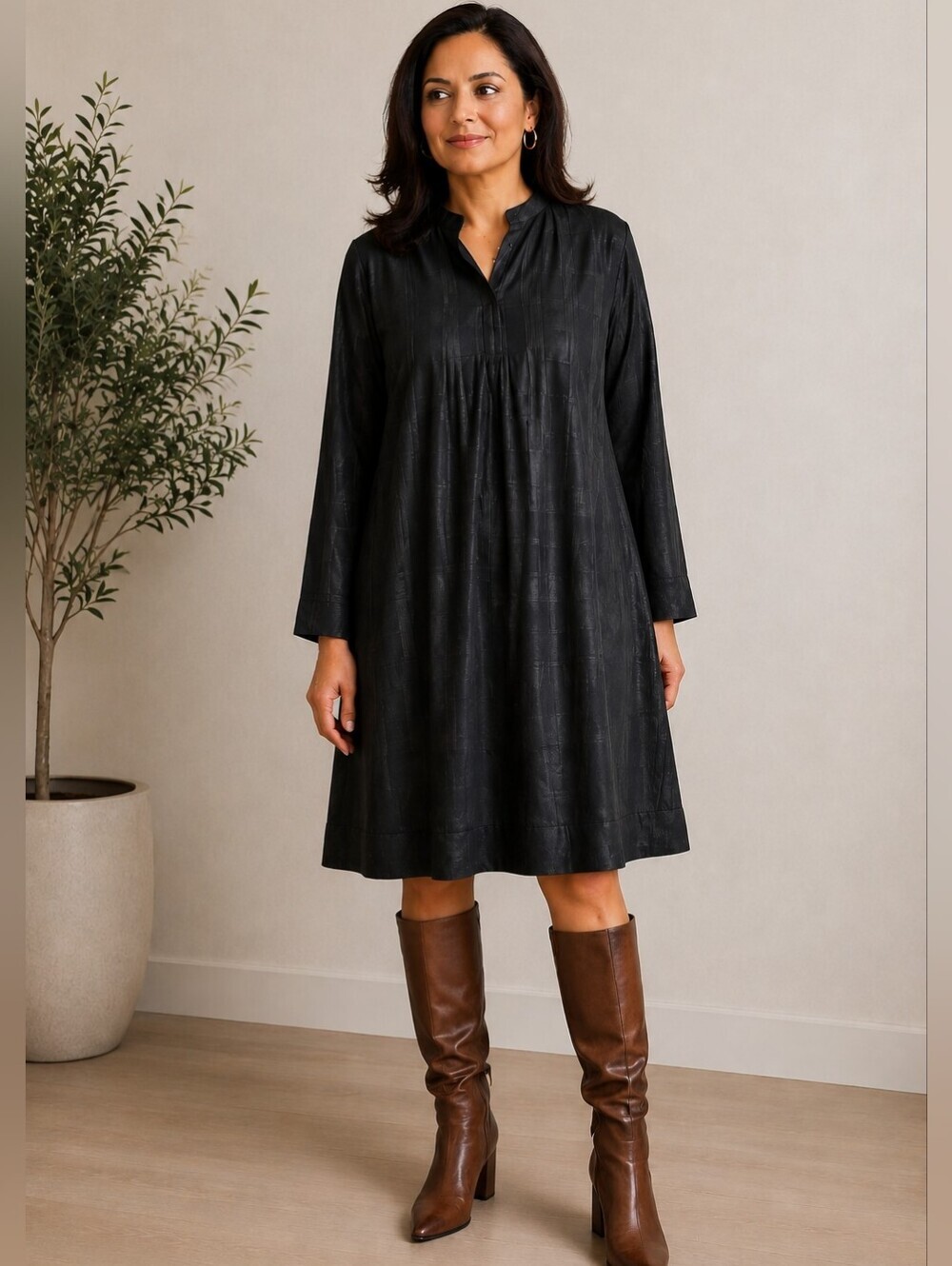 tunic knee length dress Chico's | Dresses | Nwt Chicos Shirt Womens 3xl Black Plaid Semi Sheer LDS2025